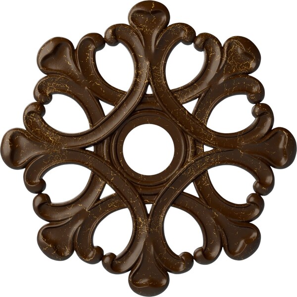 Ekena Millwork Angel Ceiling Medallion (Fits Canopies up to 4 3/8"), 20 7/8"OD x 3 5/8"ID x 1"P, Root Beer Crackle CM20ANRBC - main